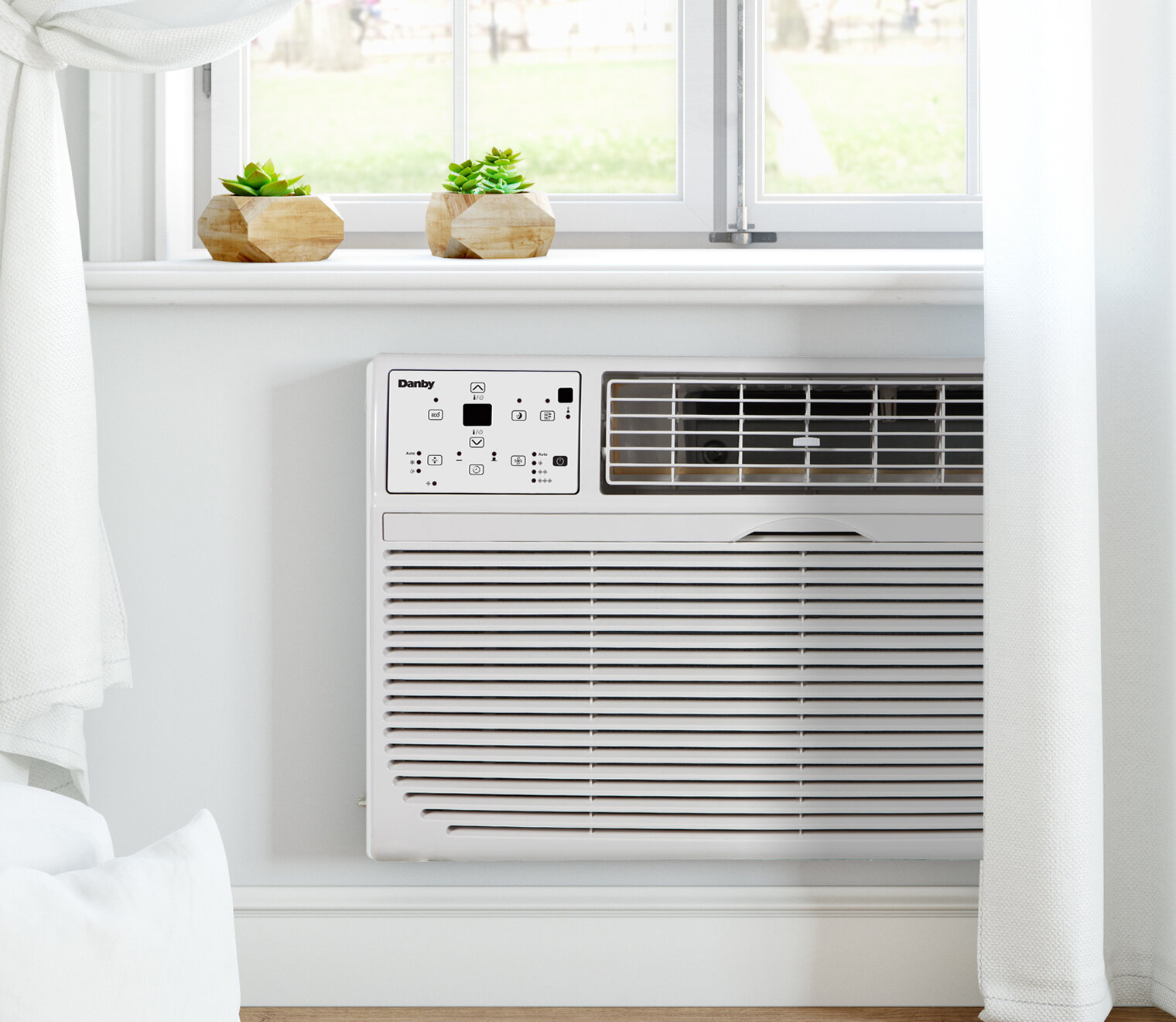 Bedroom Hen county Danby 12000 BTU Energy Star Through The Wall Air Conditioner for 550 Square  Feet Sq. Ft. with Remote Included & Reviews | Wayfair