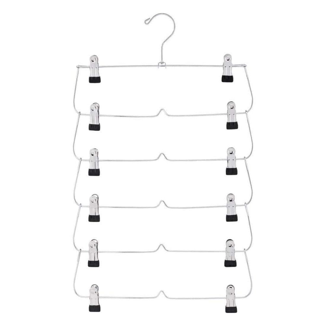 Rebrilliant Chrome Metal 6Tier Skirt Hanger 3Pack Wayfair