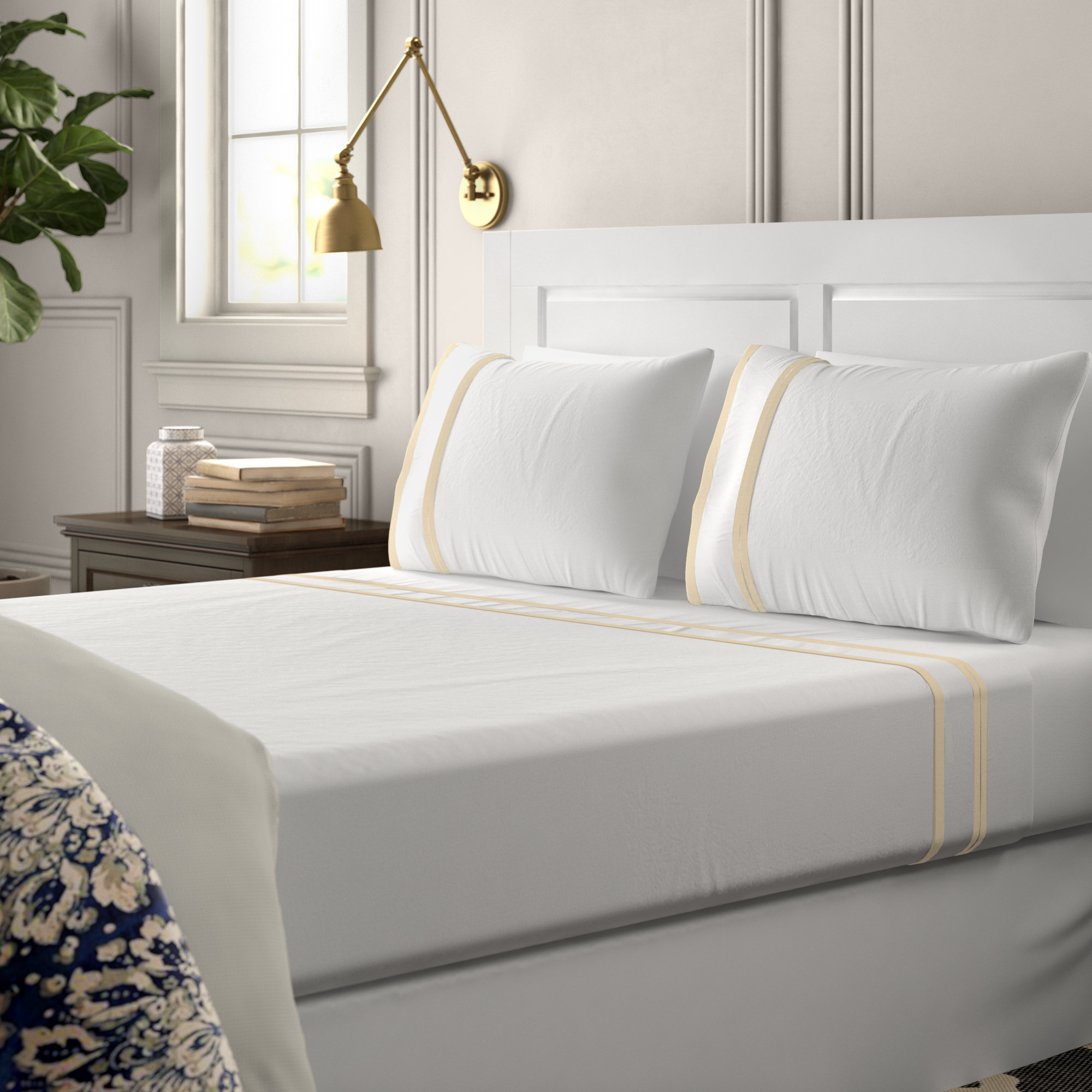 Charlton Home® Marcas 200 Thread Count 100 Cotton Sheet Set Wayfair