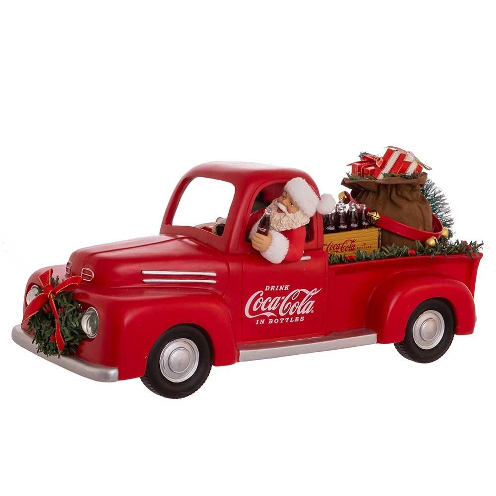 Adler Santa Claus Driving Coca-Cola Coke Truck 2.75" Christmas Ornament Details about   Kurt S 