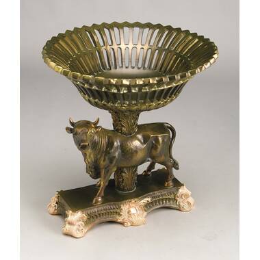 AA Importing Majolica Style Elephant Bowl 