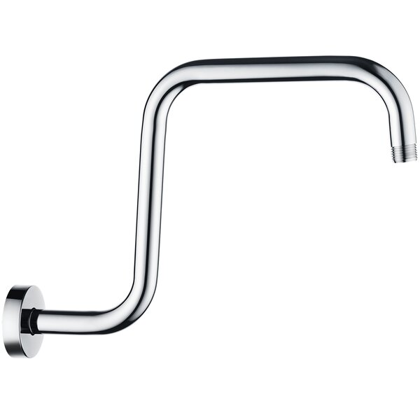 16" 40cm Stainless Steel Square Rainfall Shower Head Extension Arm Chrome 