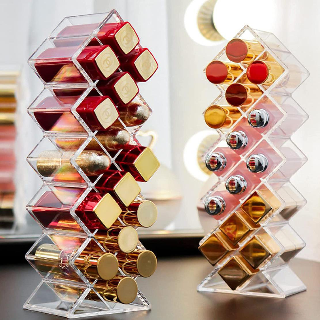 dingqitech Lipstick Holder Organizer, Clear Acrylic Fish Shape Lipstick