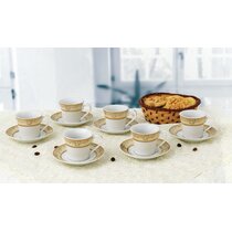Espresso Cups with Saucers Porcelain 2 Ounce Set of 6 Yellow, 4x 2.7x 1.9 inch Hot Colors 