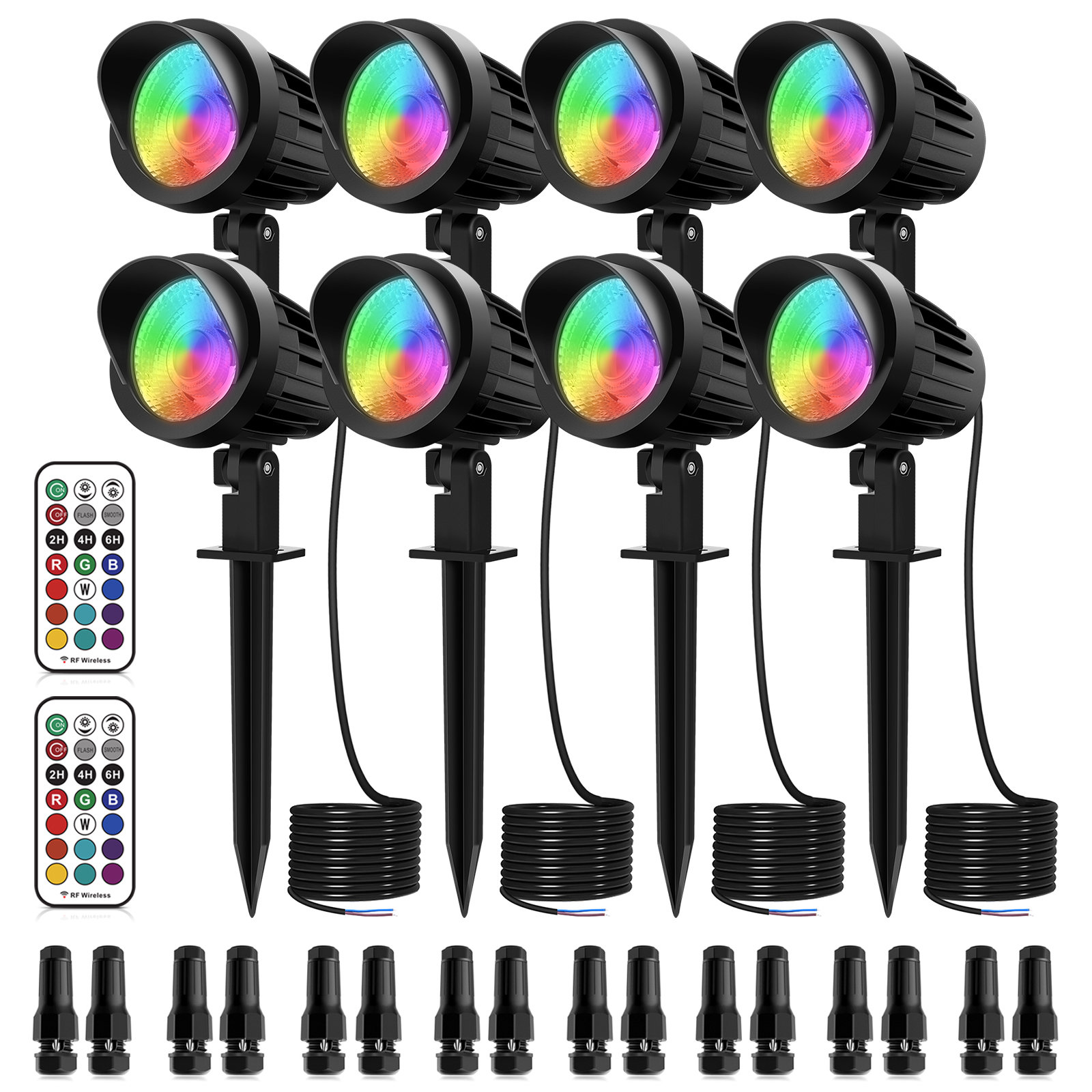 Meikee 7W Led Landscape Light Rgb Low Voltage Outdoor Spotlight With