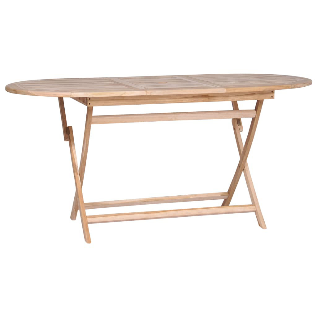 Highland Dunes Fenderson Folding Teak Dining Table & Reviews Wayfair