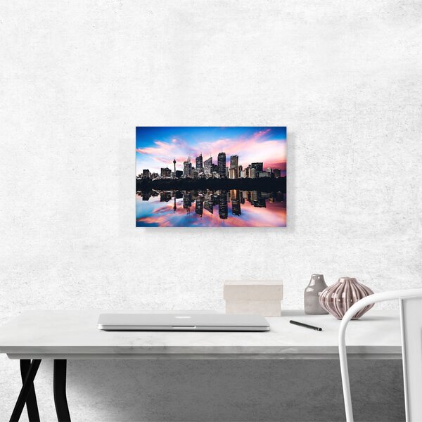 ARTCANVAS Sydney Australia Reflective Skyline On Canvas Photograph ...