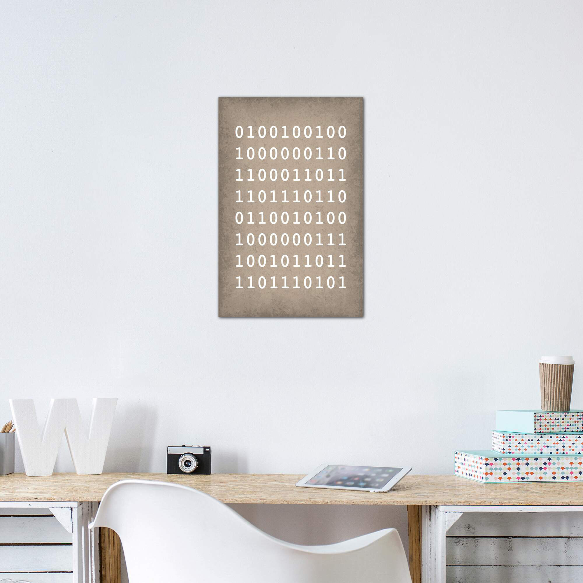 East Urban Home Binary Code "I Love You" - Textual Art | Wayfair