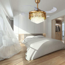 Details about   42In Modern Ceiling Fan with Lights Remote Control Pendant Chandelier Fixtures 