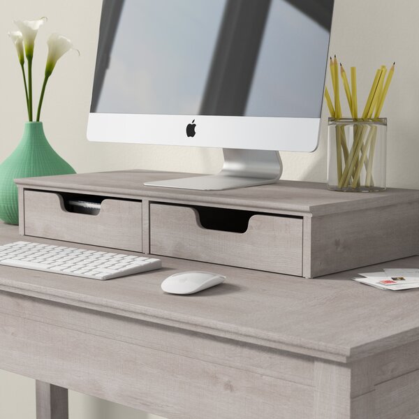 Red Barrel Studio® Adalius Desktop Organizer Monitor Stand & Reviews |  Wayfair