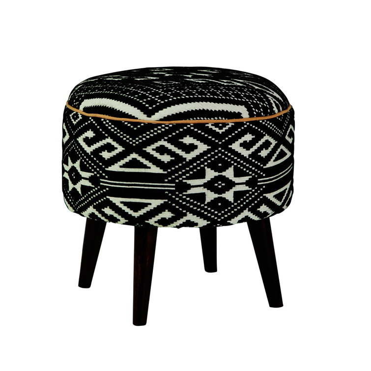 Carovilli 16'' Tall Solid Wood Accent Stool