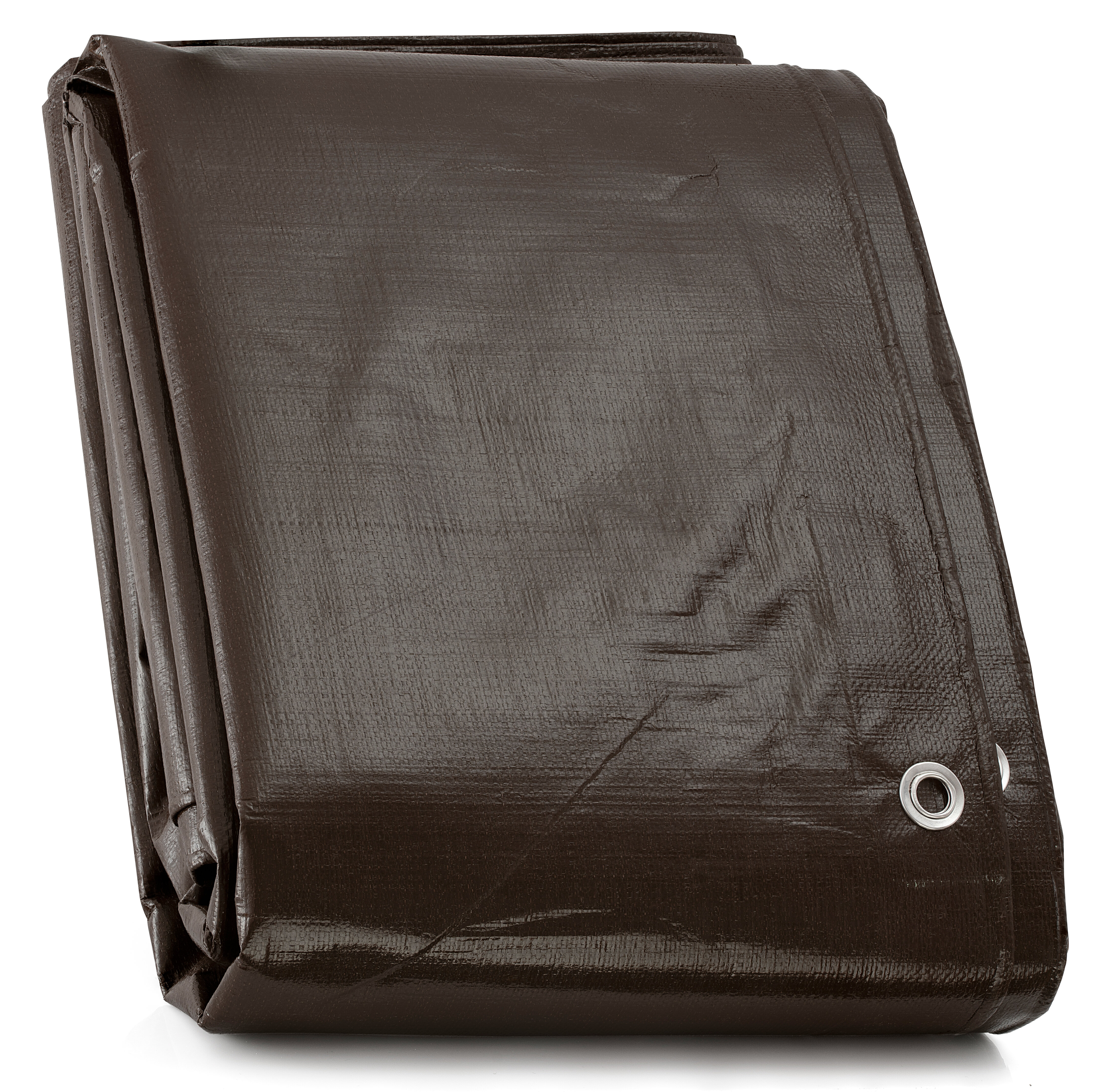 UV Resistant Rip and Tear Proof Tarpaulin with Grommets and Reinforced Edges Rot Thick Waterproof by Xpose Safety 12 x 16 Super Heavy Duty 16 Mil Brown Poly Tarp Cover 