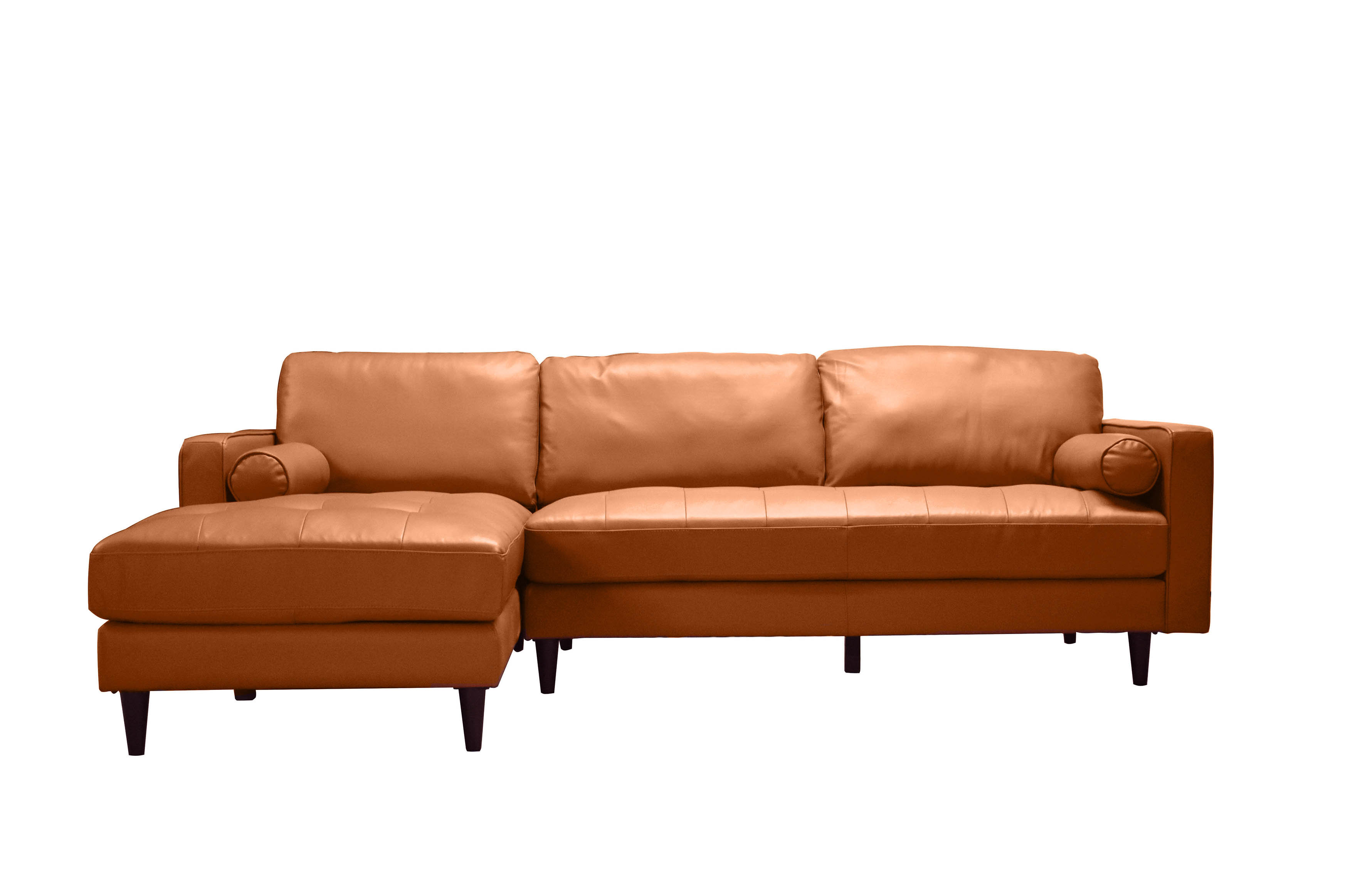 Corrigan Studio® Josselynn 100'' Wide Genuine Leather Modular Sofa