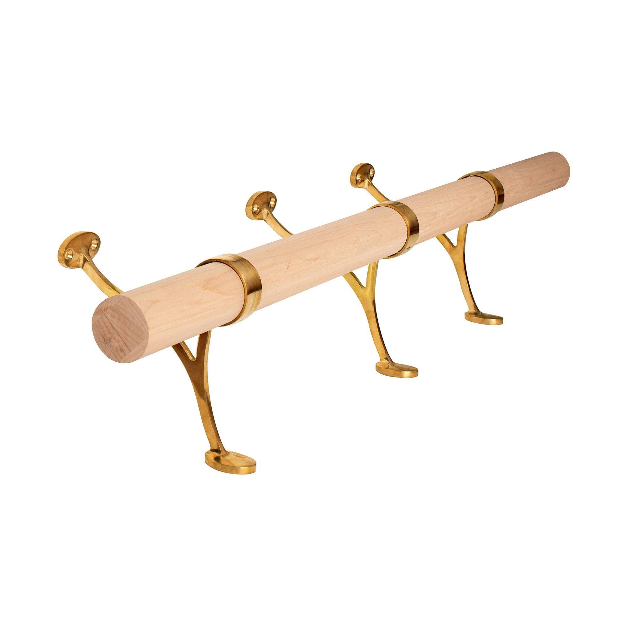 Outwater 8ft Bar Foot Rail Kit Complete Mount Hardware and Maple Tubing