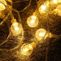 20 White LEDs Battery Powered Fairy Lights Elephant Soft Felt LED Stringlights 