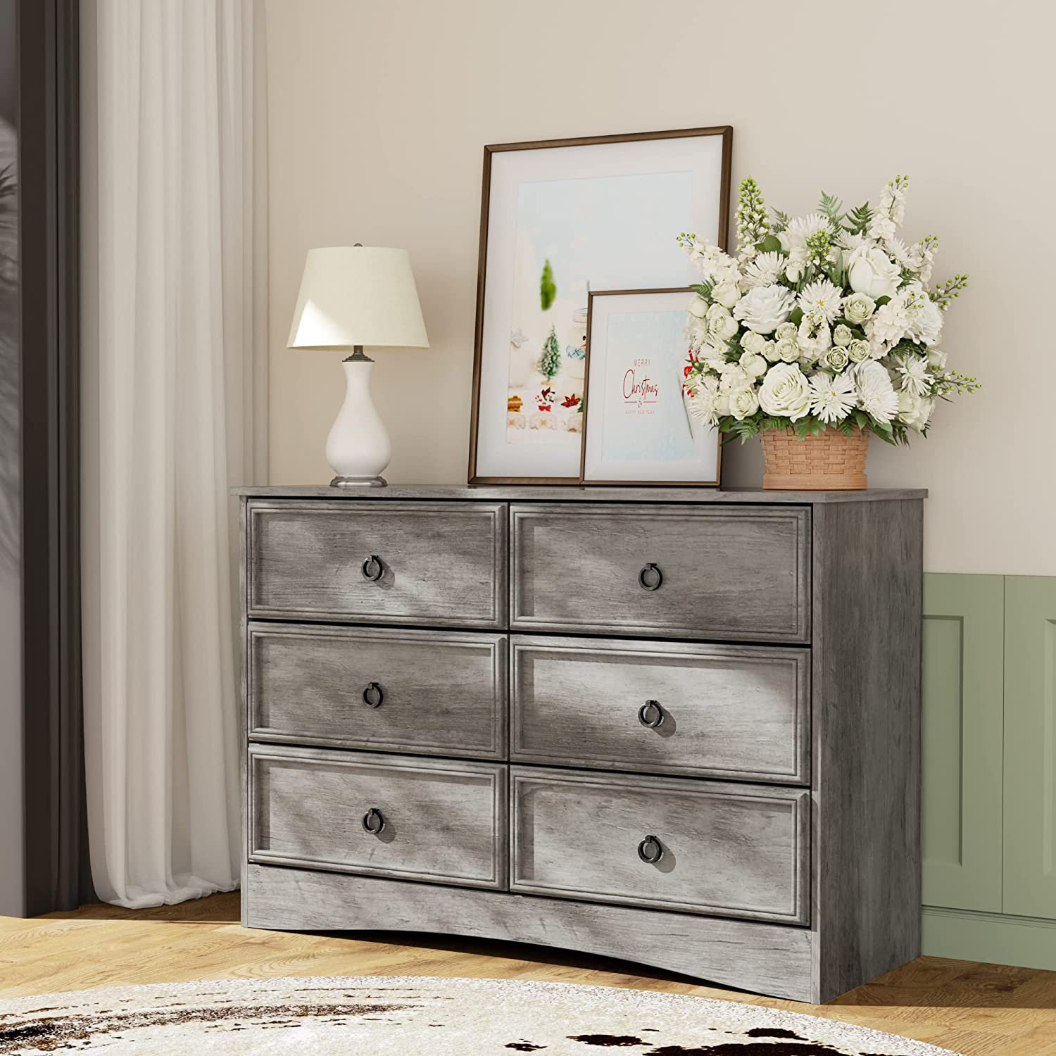 Gracie Oaks Rituraj 6 Drawer 47.24" W Double Dresser Wayfair