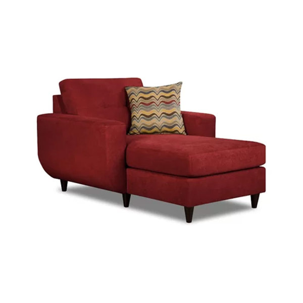 red sofa with chaise lounge