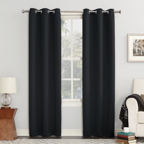 Silver Grommets Panel 100% Blackout 3 Layered Window Curtain 1 Set Taupe Tan 