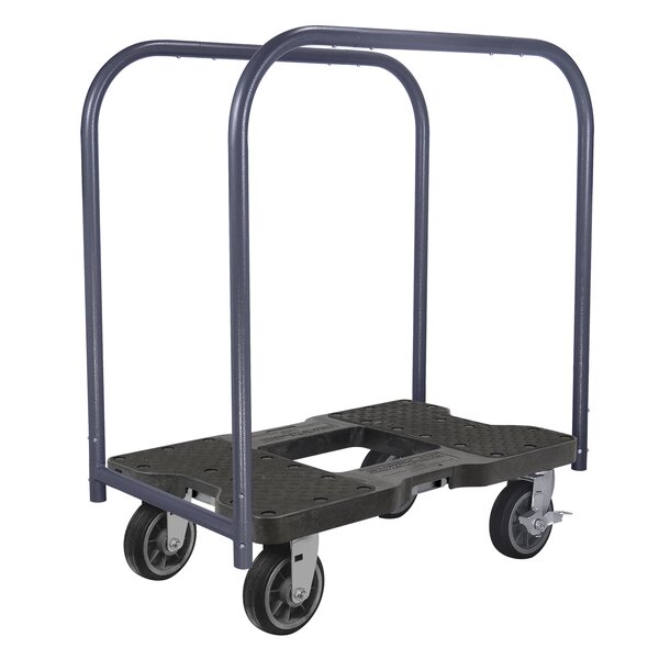 SNAP-LOC ALL-TERRAIN PANEL CART DOLLY RED with 1500 lb Capacity Steel Frame Panel Bars and optional E-Strap Attachment 6 inch Casters 