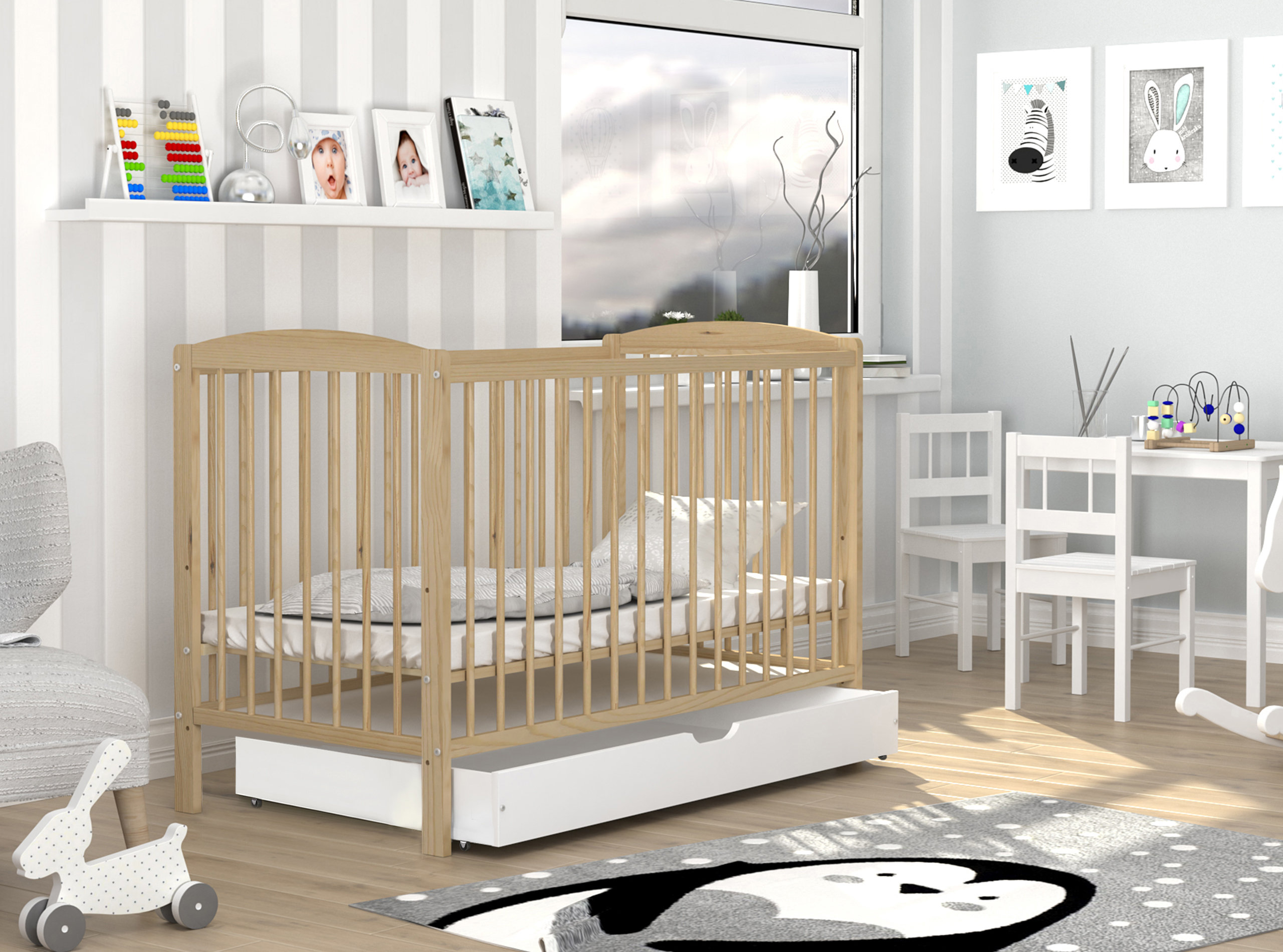 Harriet Bee Montano Cot with Mattress Wayfair.co.uk