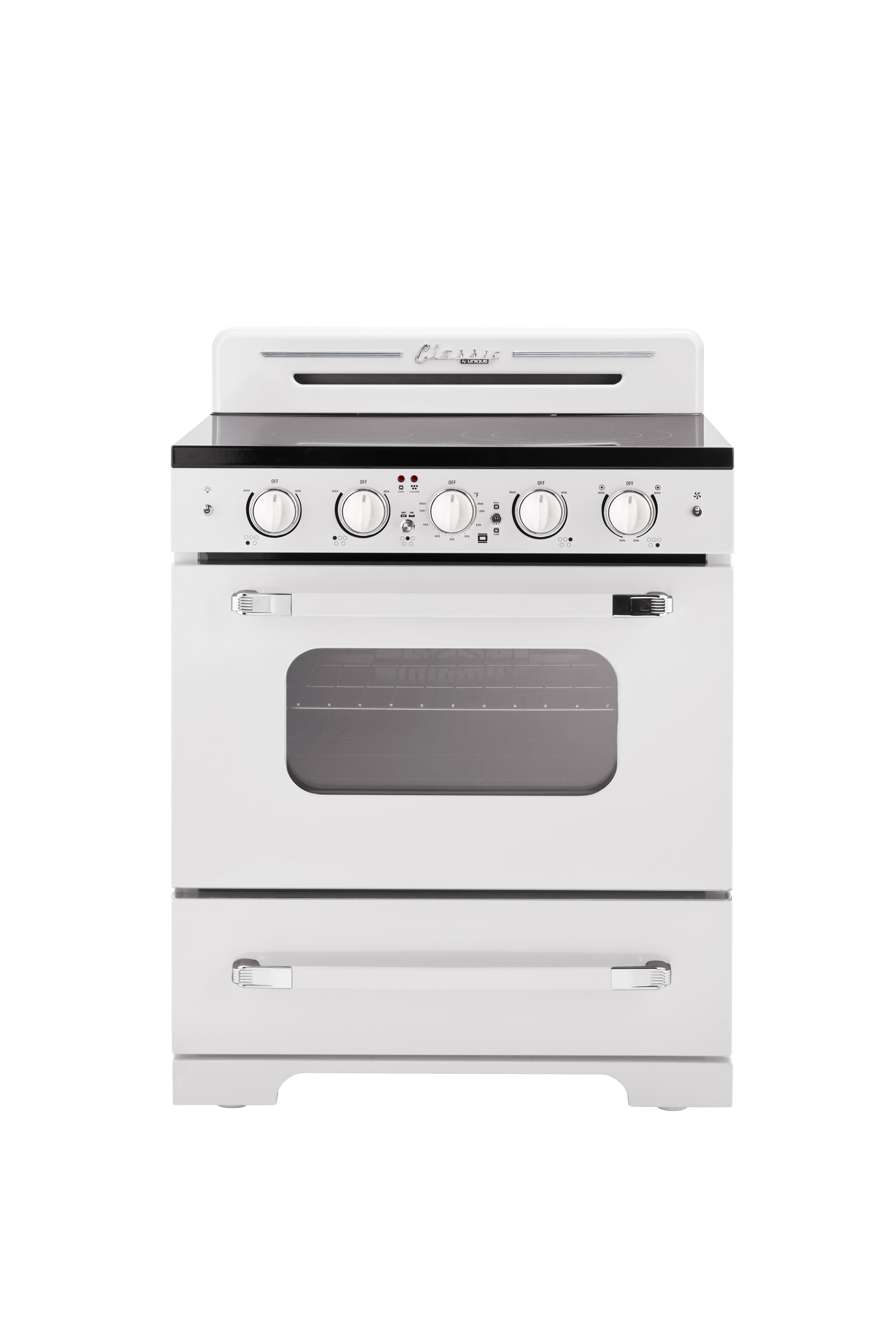 Unique Classic Retro 30" 5 Element 3.9 cu. ft. Freestanding Electric