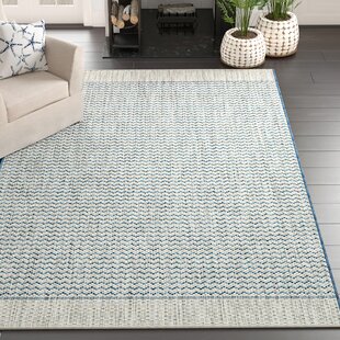 Blue Border Outdoor Rug Geometric Washable Living Room Rug Plastic Mat For Patio 