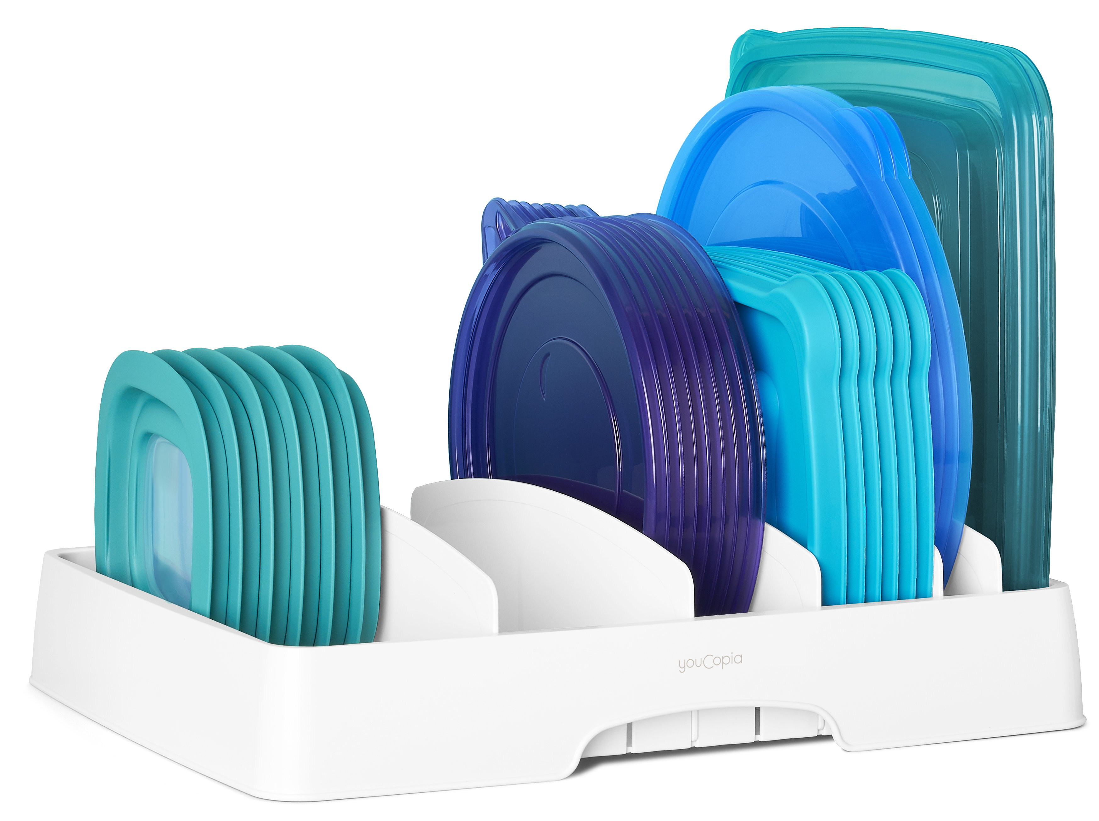 YouCopia® StoraLid® Food Container Lid Organizer, Adjustable Plastic