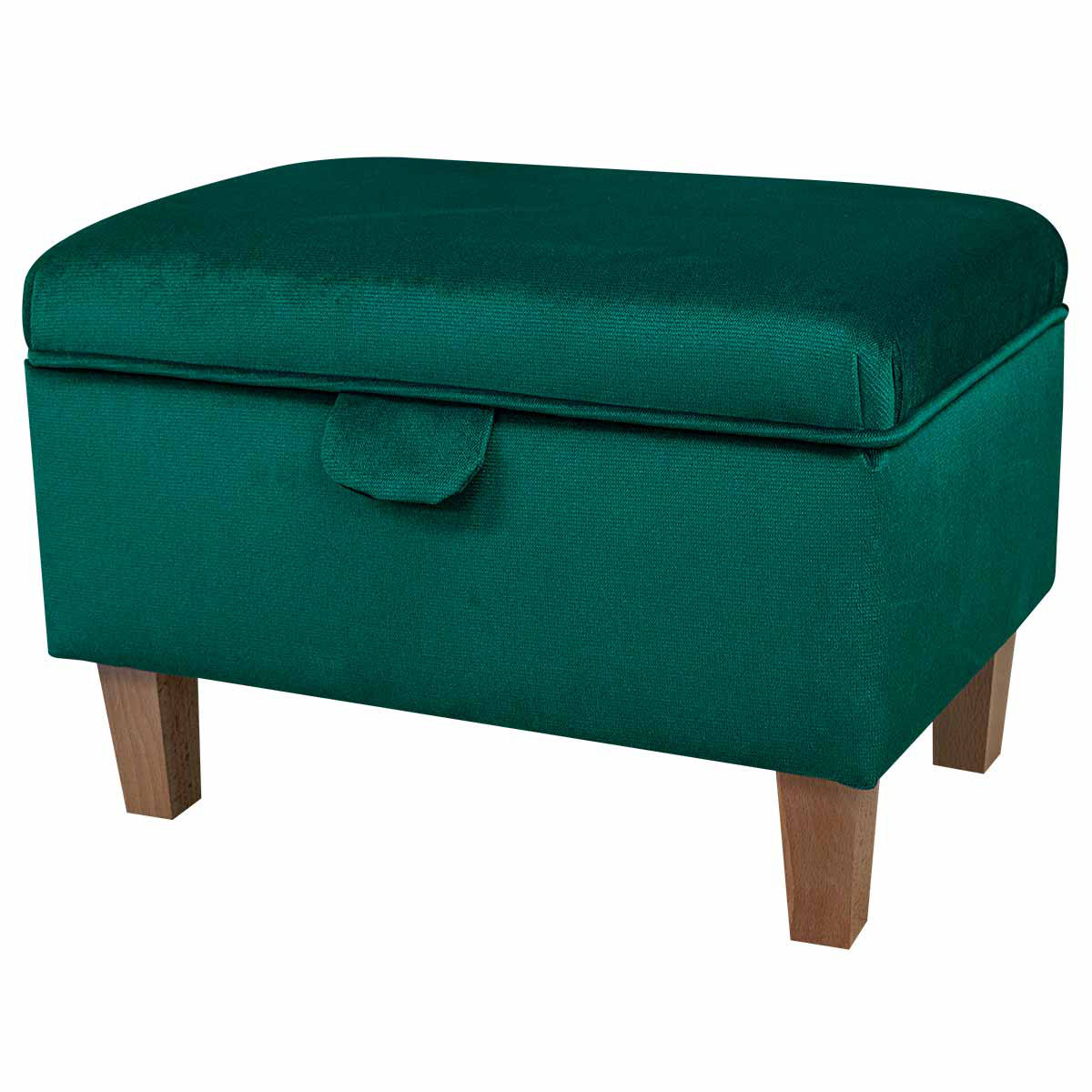 Beaumont 50cm Emerald Green Velvet Storage Ottoman Wayfair.co.uk