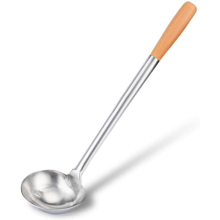 IMMENCE Stainless Steel Long Pot Soup Spoon Ladle Professional Large ...