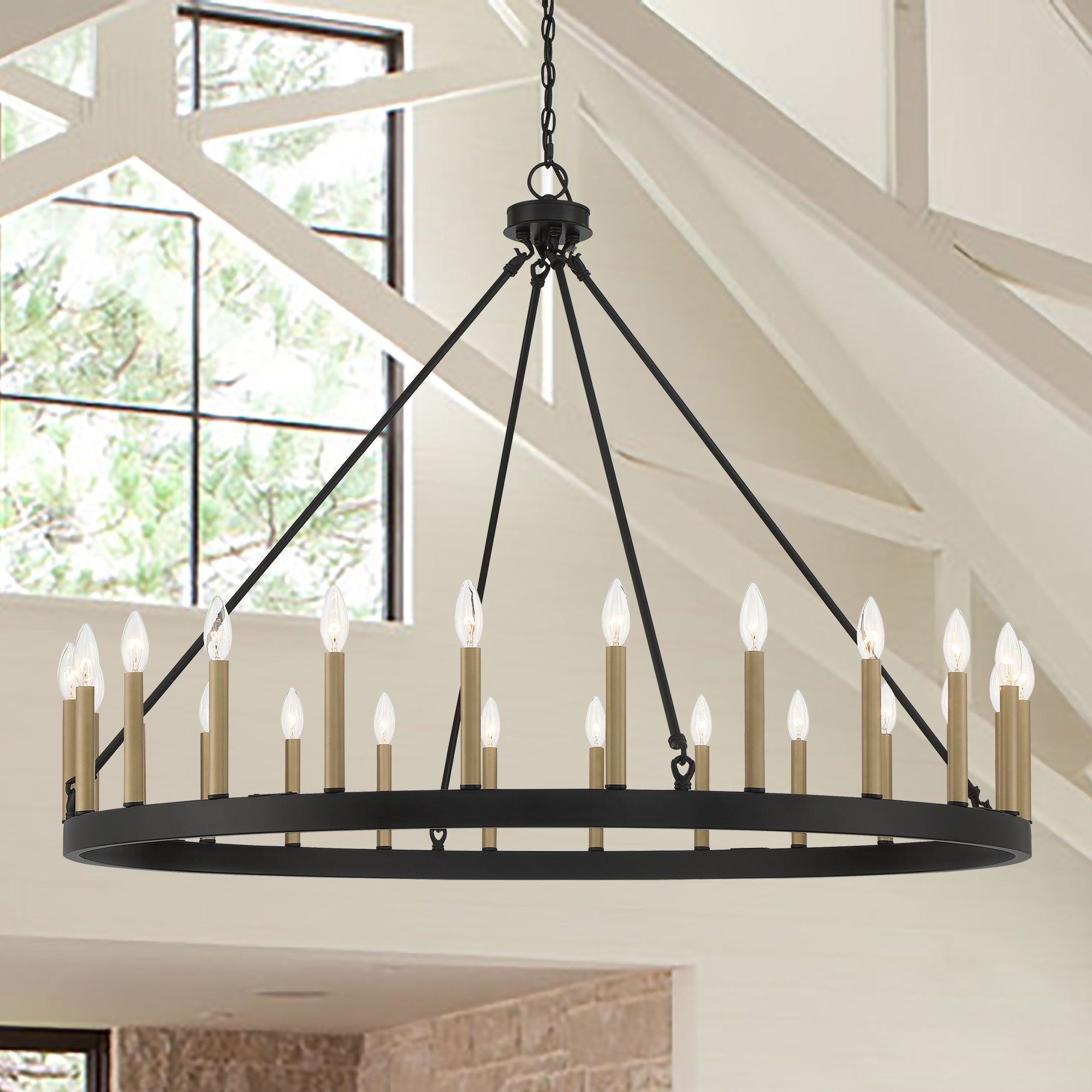 Greyleigh™ Finchley Dimmable Wagon Wheel Chandelier & Reviews Wayfair