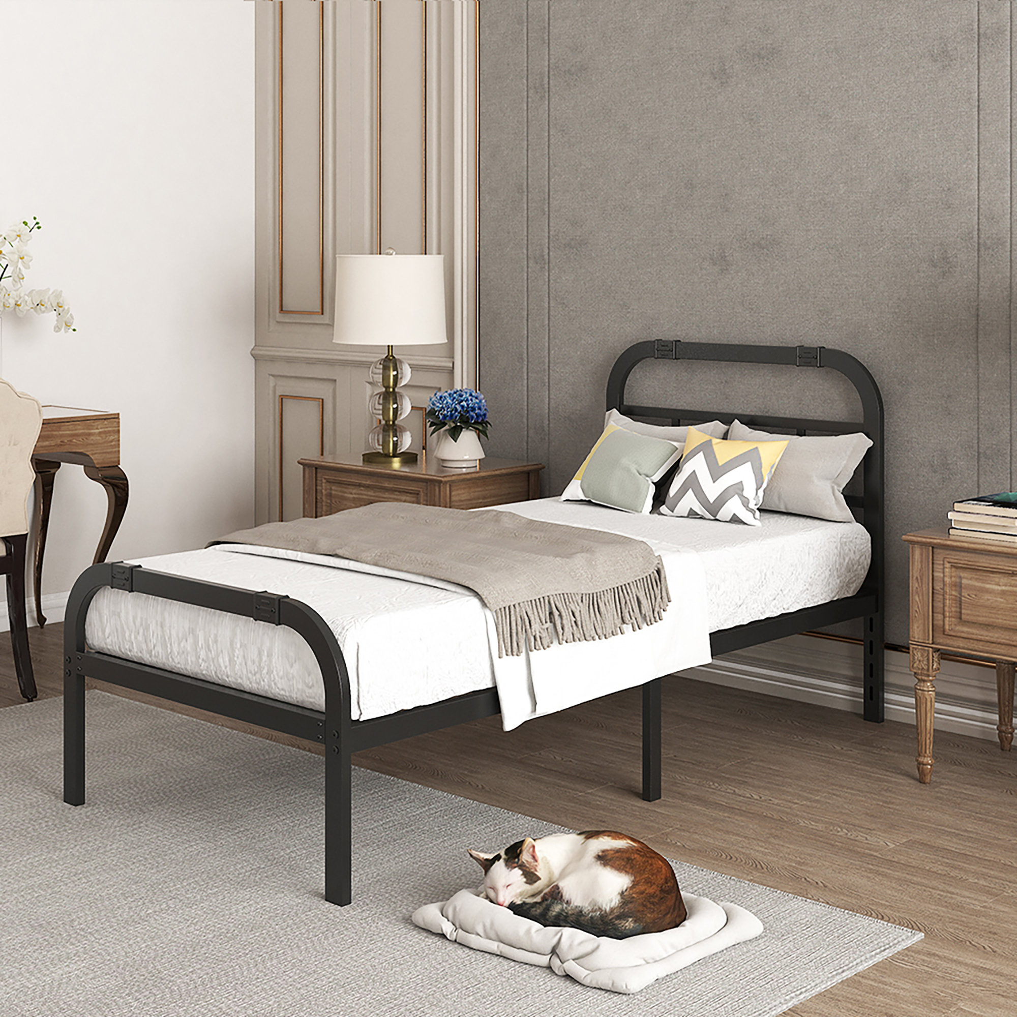 Red Barrel Studio® 14 Inch Twin Bed Frame With Headboard And Footboar Platform  Bed & Reviews | Wayfair