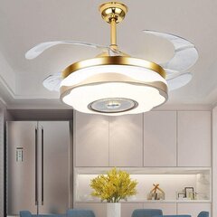 Details about   Ceiling Fan Light 42'' Remote & Bluetooth Dual-Control Mute Invisible Chandelier 