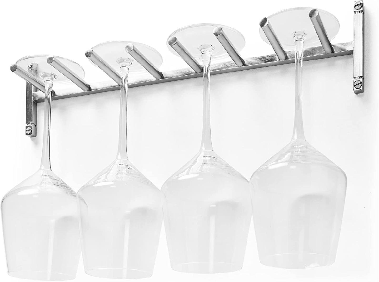 Prep & Savour Bernitta Wall Mounted Wine Glass Rack Wayfair