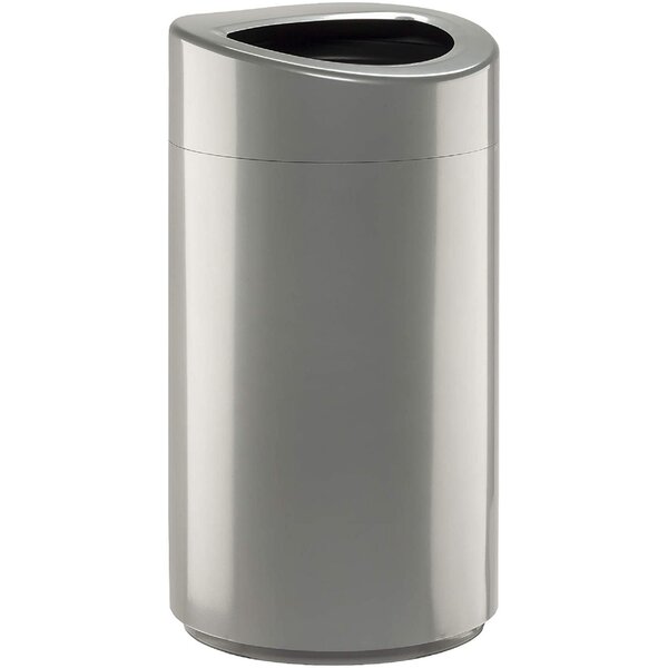 Kitchen 14 Gal Stainless Steel Trash Can Removable Garbage Can W/ Handles Black 