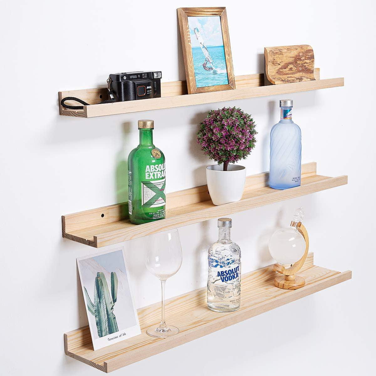 Latitude Run® Floating Picture Ledge Long Wall Shelf Picture Shelf
