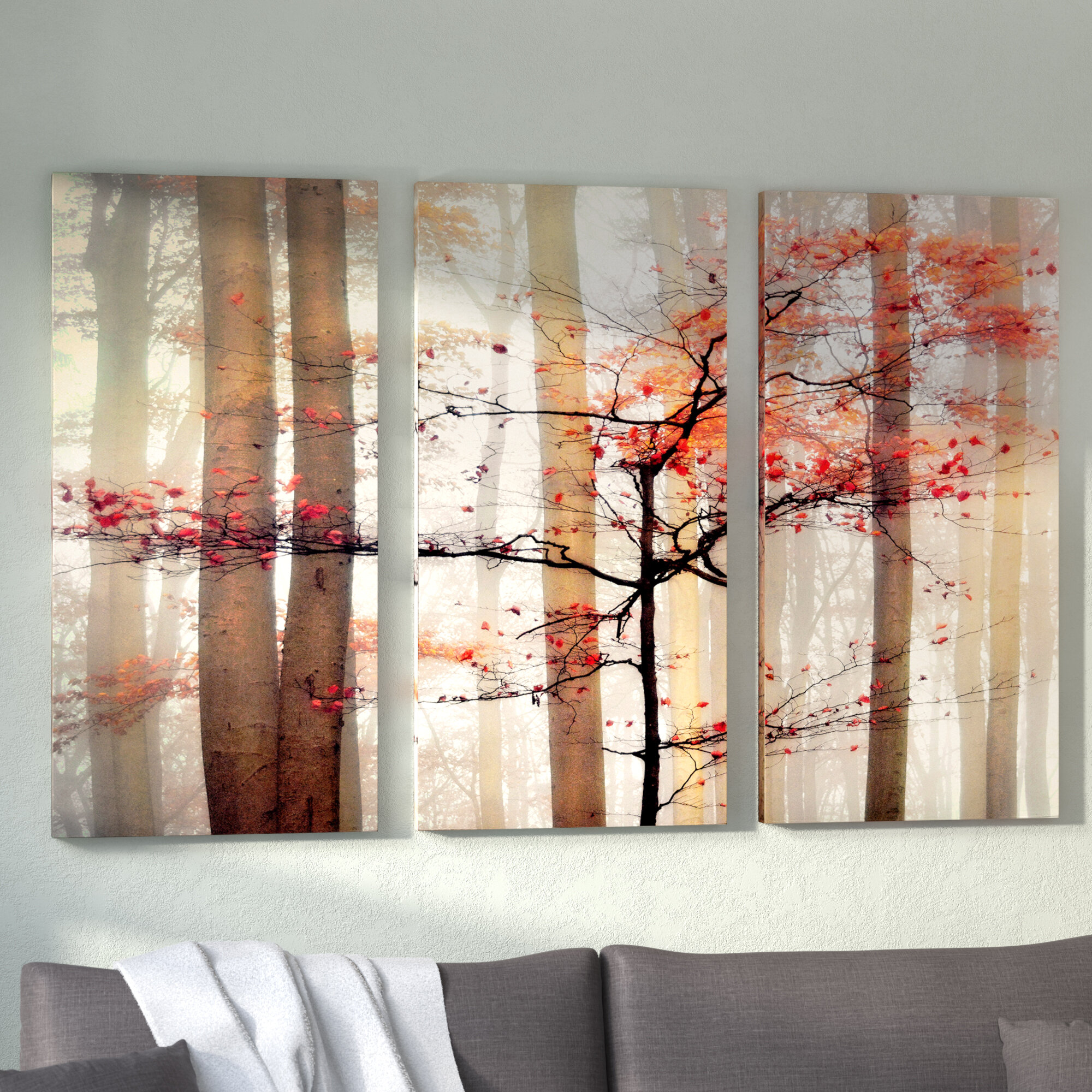 Beautiful Autumn Tree Leaves Landscape Large Poster Art Print in multiple sizes 