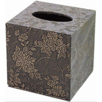 Silver Metallic Skulls Tissue Box Cover With Circle Opening Lovely Gift Idea 