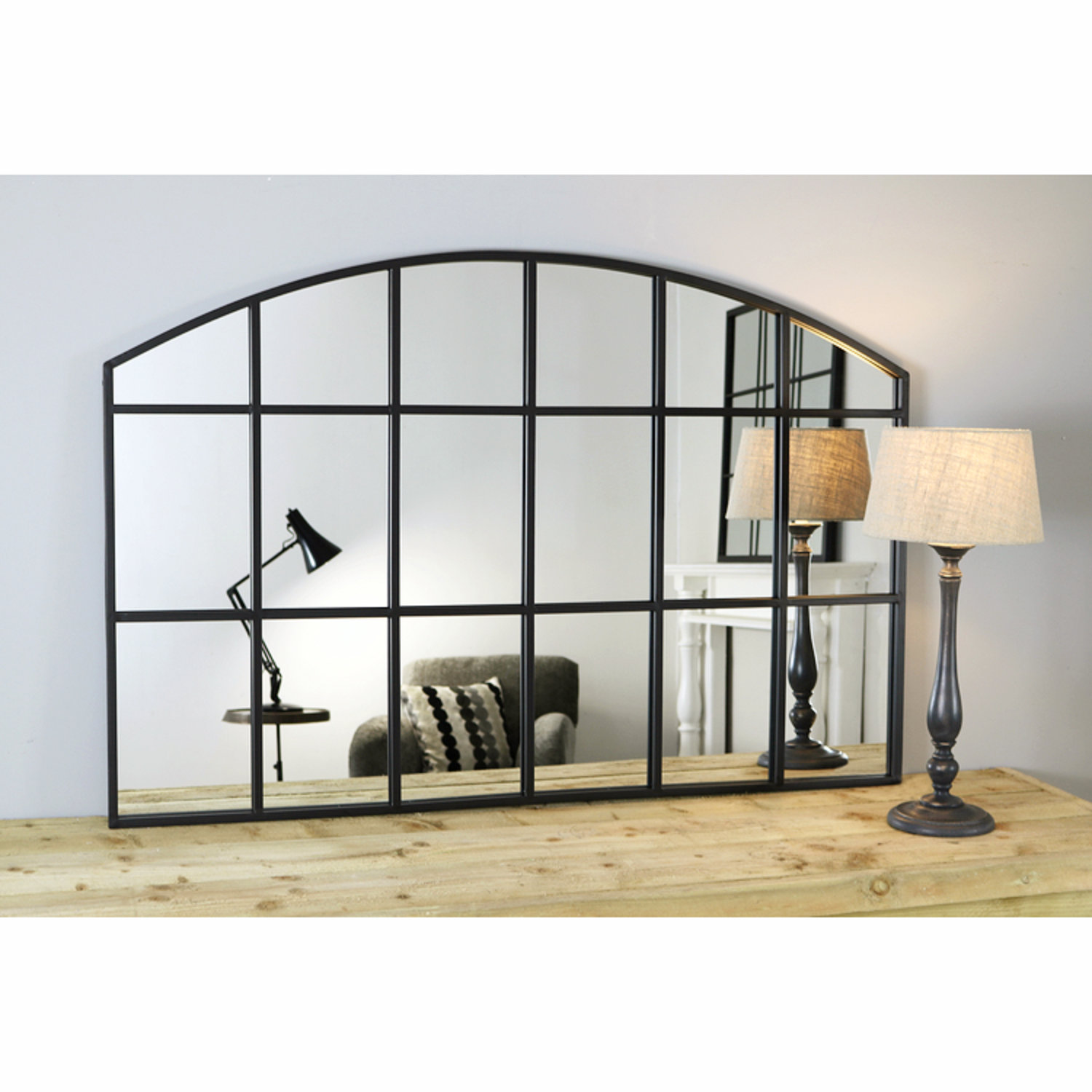 17 Stories Kaxton Window Pane Metal Mirror & Reviews Wayfair