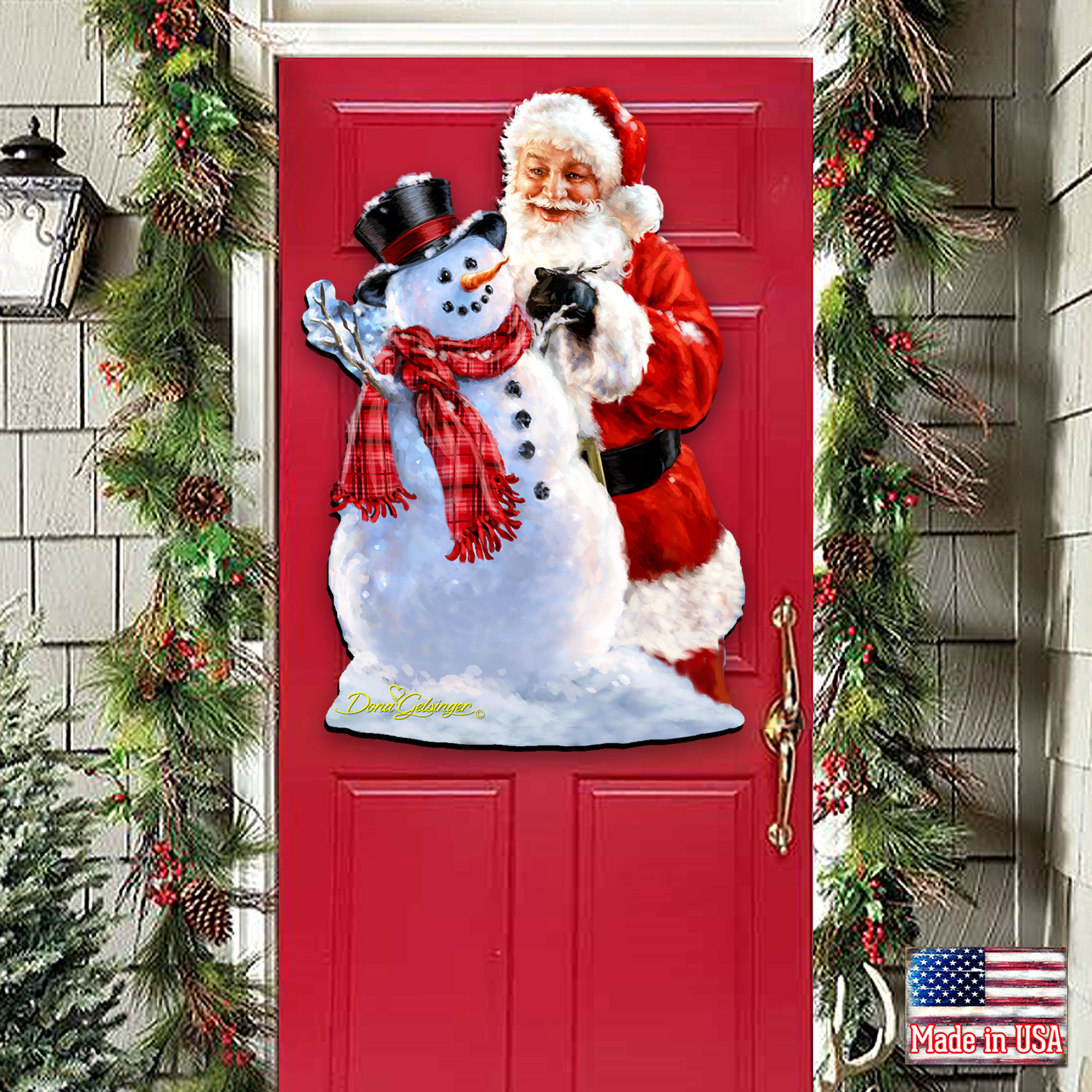 Designocracy OD Wood Wall Mounted Outdoor Christmas Decoration | Wayfair