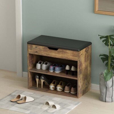 Millwood Pines 6 Pair Shoe Storage Bench & Reviews | Wayfair