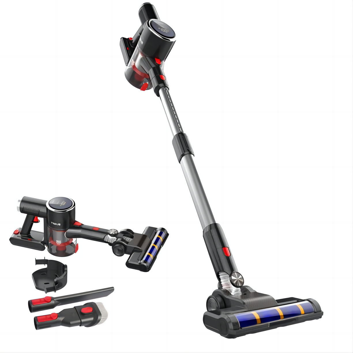 Wewdigi 4 in 1 lightweight stick vacuum cleaner with LED display for