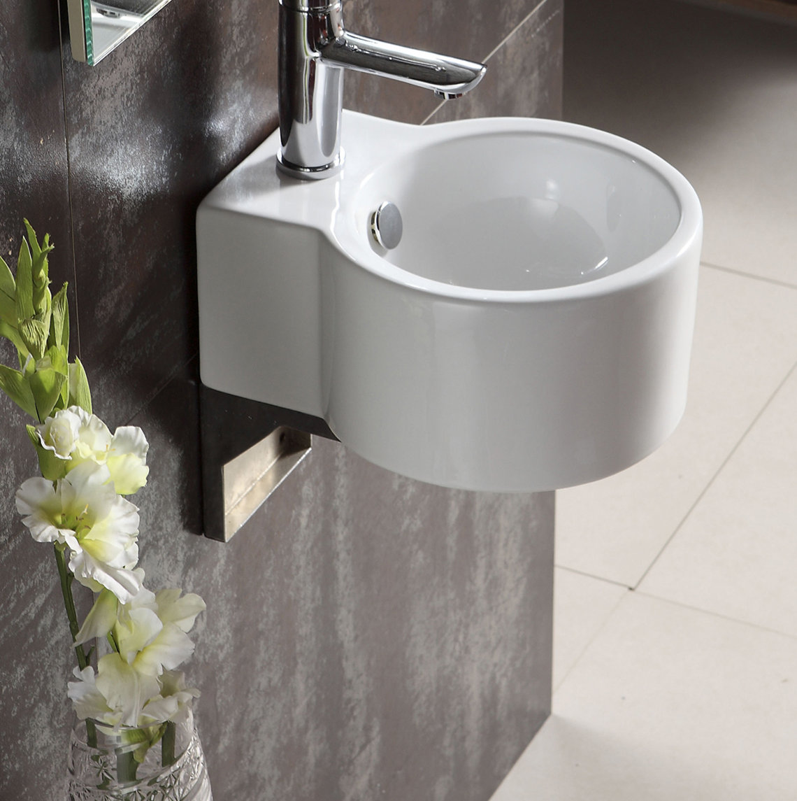 Barclay Calla Vitreous China Circular Vessel Bathroom Sink with