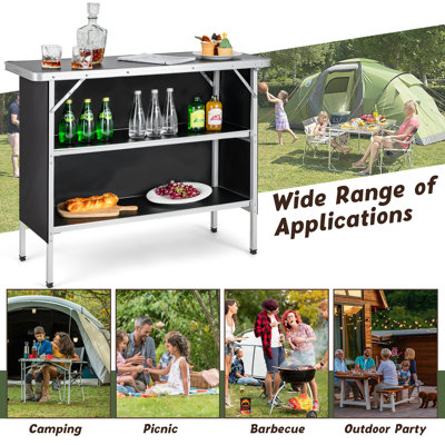 Costway 43.5'' Rectangular Portable Bar Top Riser & Reviews | Wayfair