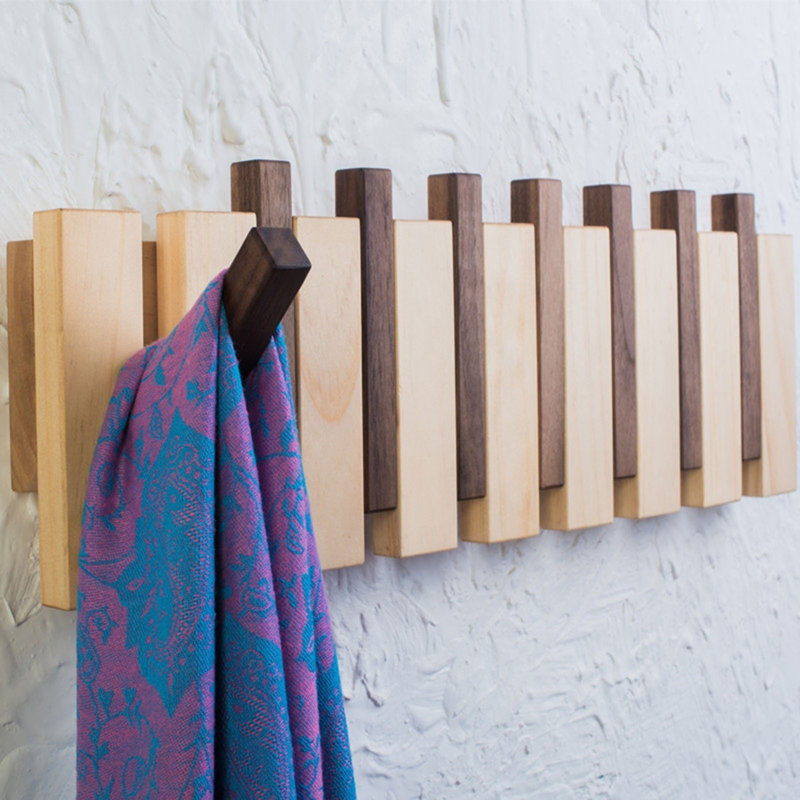 Union Rustic 19.68'' Wide 8 - Hook Wall Mounted Coat Rack in Wood ...