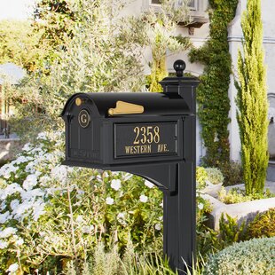 Small Mailboxes Residential Wall Mount Post Letter Box Black Metal Steel Holder 
