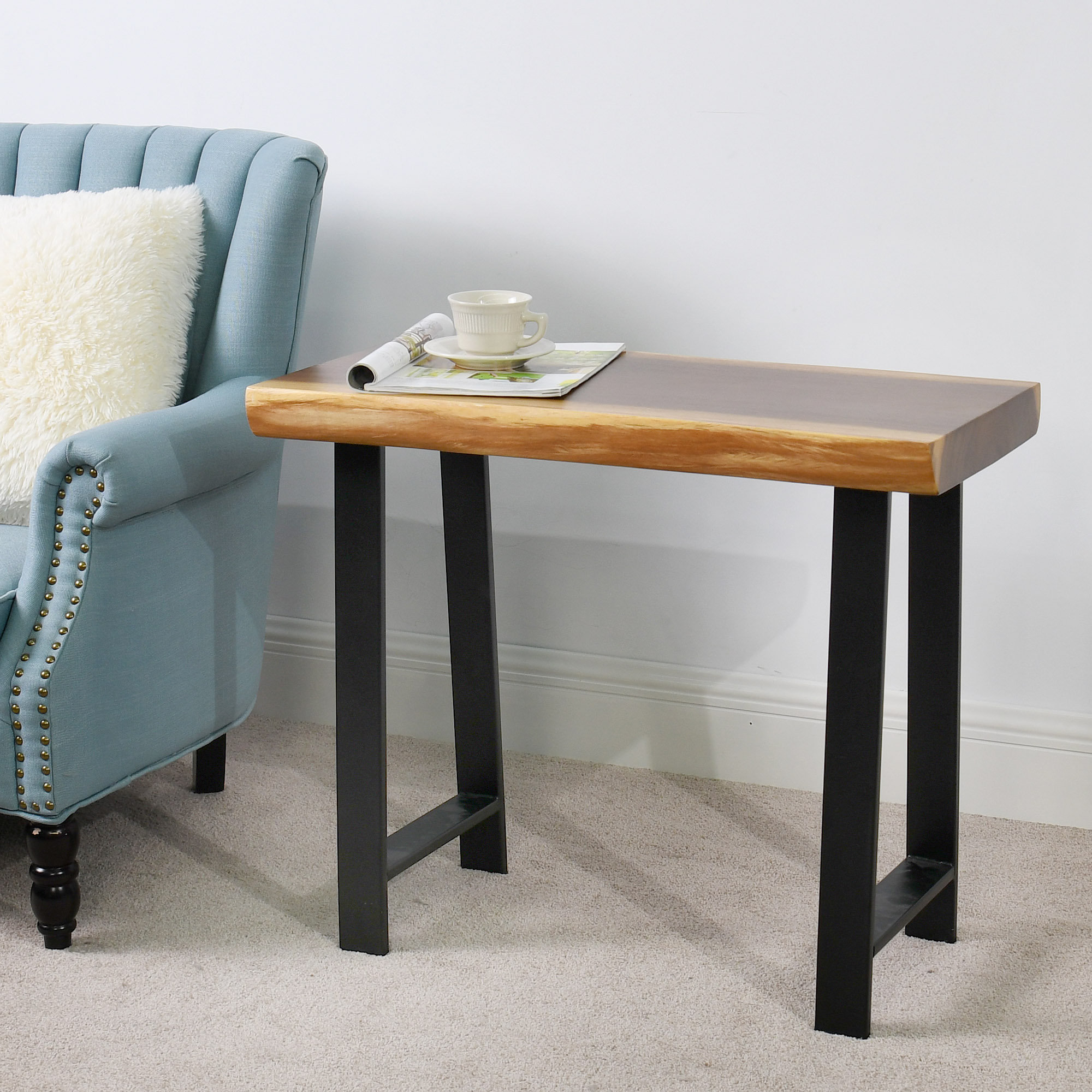 Loon Peak® Cortrell 26'' Tall Solid Wood End Table Wayfair