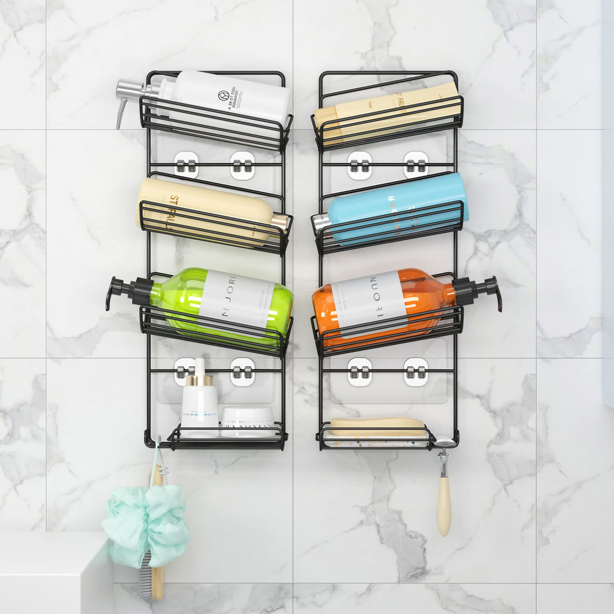 Belfry Bathroom Shower Caddy 2 Pack, Bathroom Storage Shower Organiser