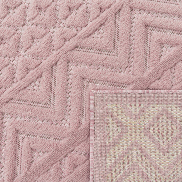 Union Rustic Javy Pink Indoor/Outdoor Rug | Wayfair