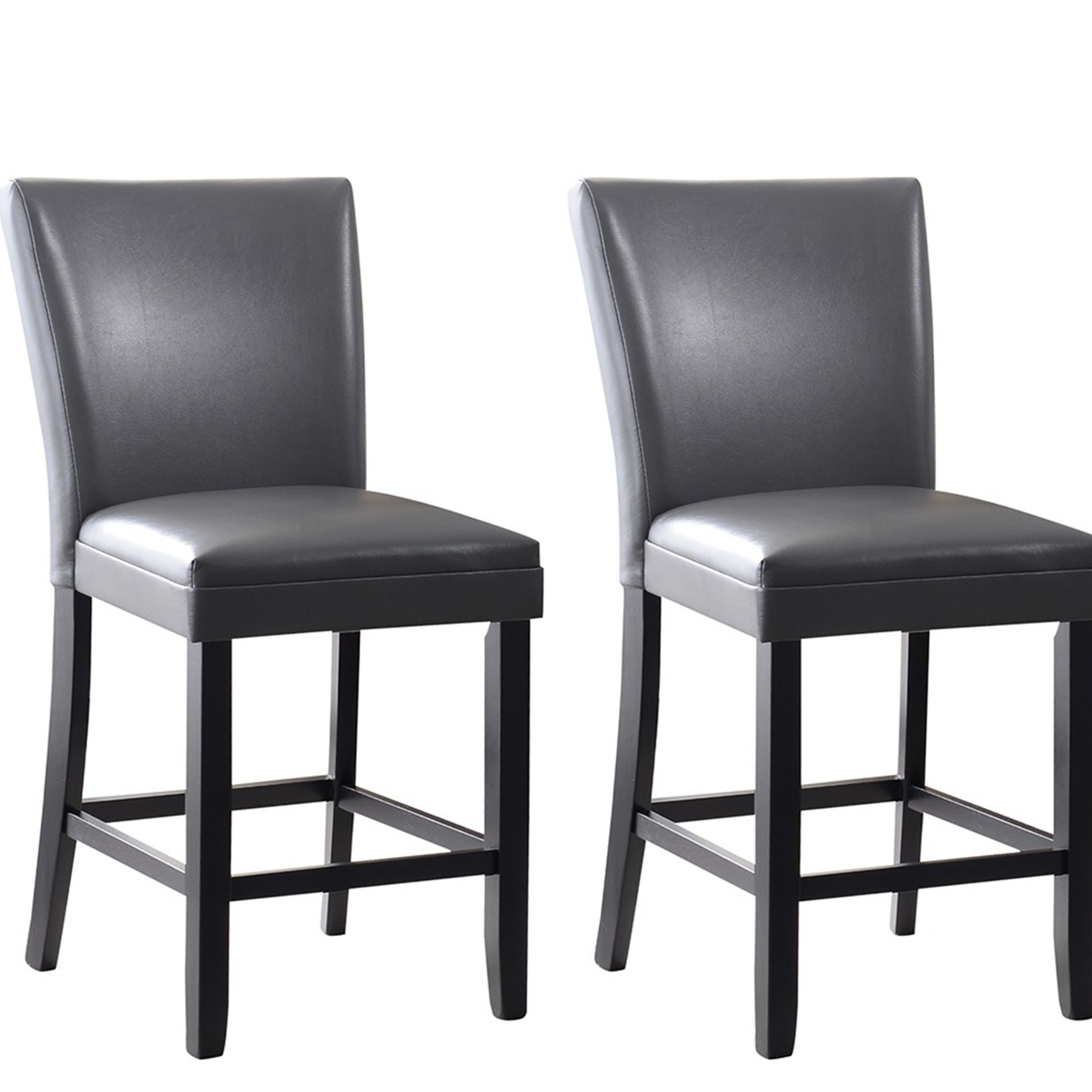 Red Barrel Studio® Set Of 2 Bar Stool With Middle Back, Solid Wood Legs