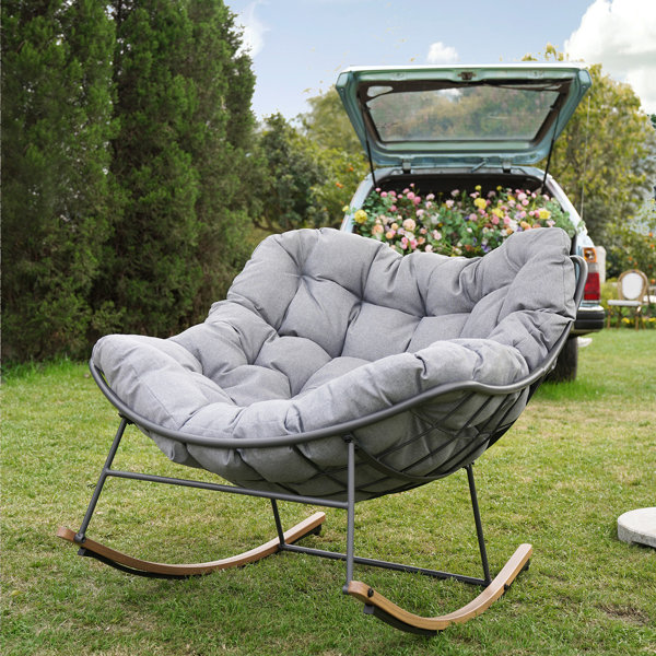 Steel-outdoor-rocking-chair | Wayfair